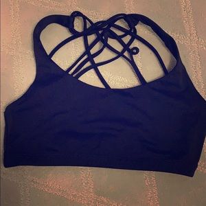 Onzie black strappy sports bra